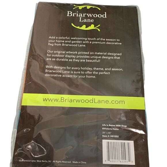 NIB Briarwood Lane Premium "Life is Better with Dogs" 28"x40" House Flag - Picture 4 of 4